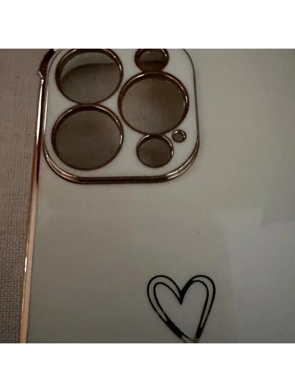 LUTTY white Iphone 13 pro gold electroplate Gold series case